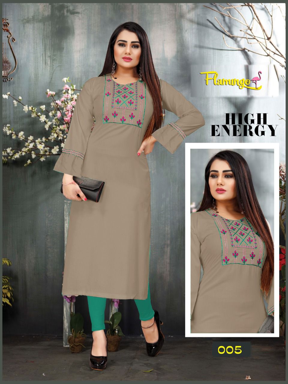 Beauty Queen Flemingo 2 Printed Rayon Regular Wear Latest Kurti Collection